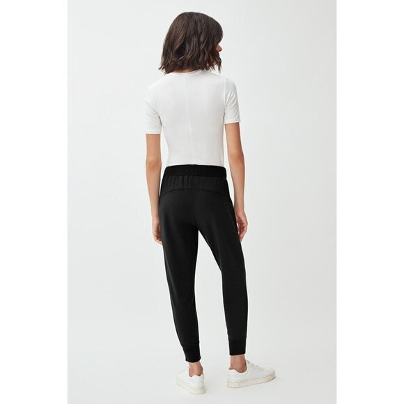 Cuyana French Terry Pima Cotton Drawstring Tapered Lounge Pant Black Size XS - Picture 11 of 11